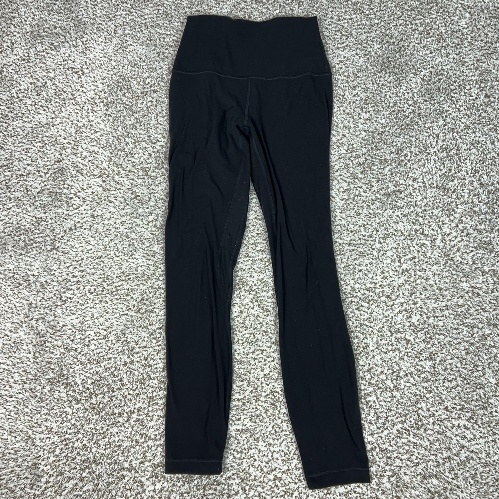 Lululemon Pants Womens 4 Black High Rise Ankle Leggings Yoga Gym Workout Align